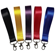 现货批发跨境马卡龙色钥匙扣绳配件行李箱防丢帆布包姓名飘带挂件