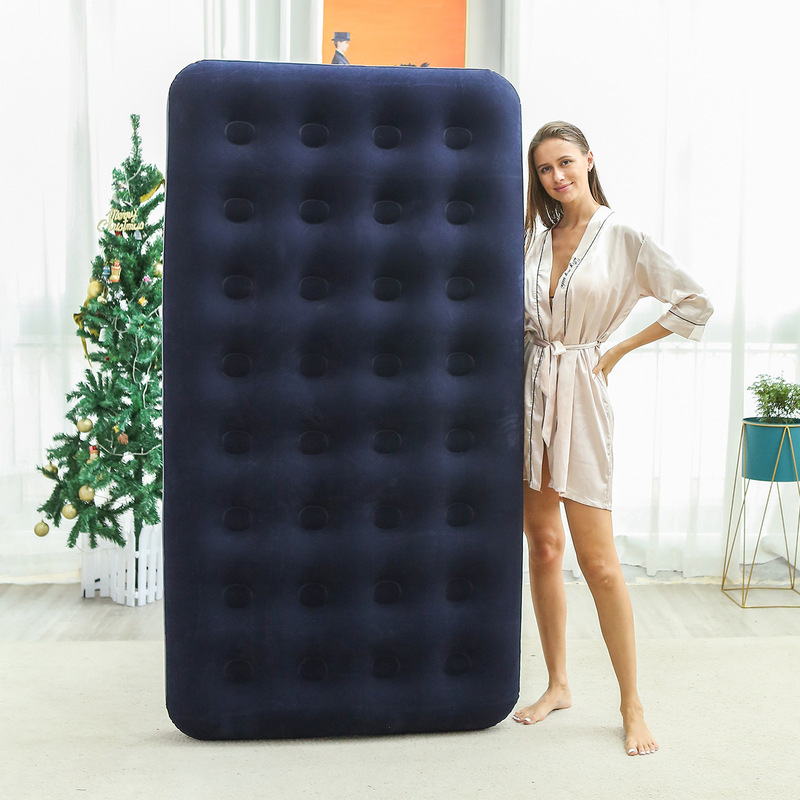 PVC Flocking Inflatable Mattress Double Foldable Camping Bed Camping Air Bed Portable Inflatable Bed Tent Bed PVC Flocking Inflatable Mattress Double Foldable Camping Bed Camping Air Bed Portable Inflatable Bed Tent Bed