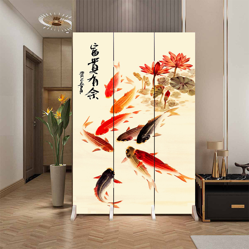Fábrica directa de entrada doméstica china en la puerta frente a la partición de la sala de estar de la oficina del dormitorio cubierta plegable móvil