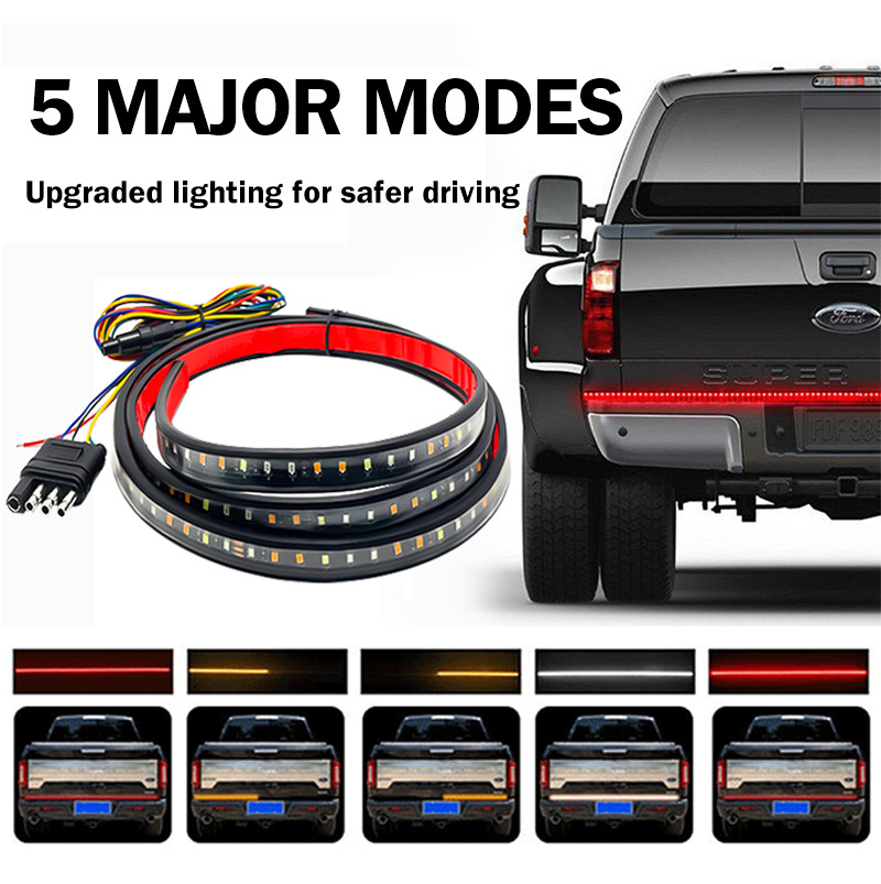 Cross-Border Hot-Selling Car Trunk Lights, Pickup Truck Lights, Multi-Function Warning Lights, Rear Brake Streamer Lights, Car Modification