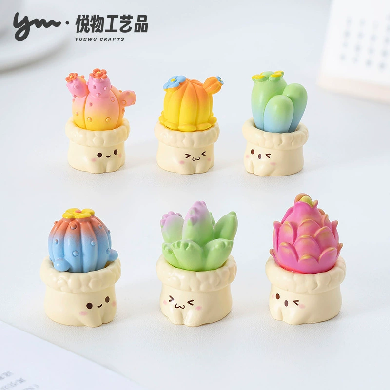 Креативные милые смайлики для моделирования мясистых кактусов