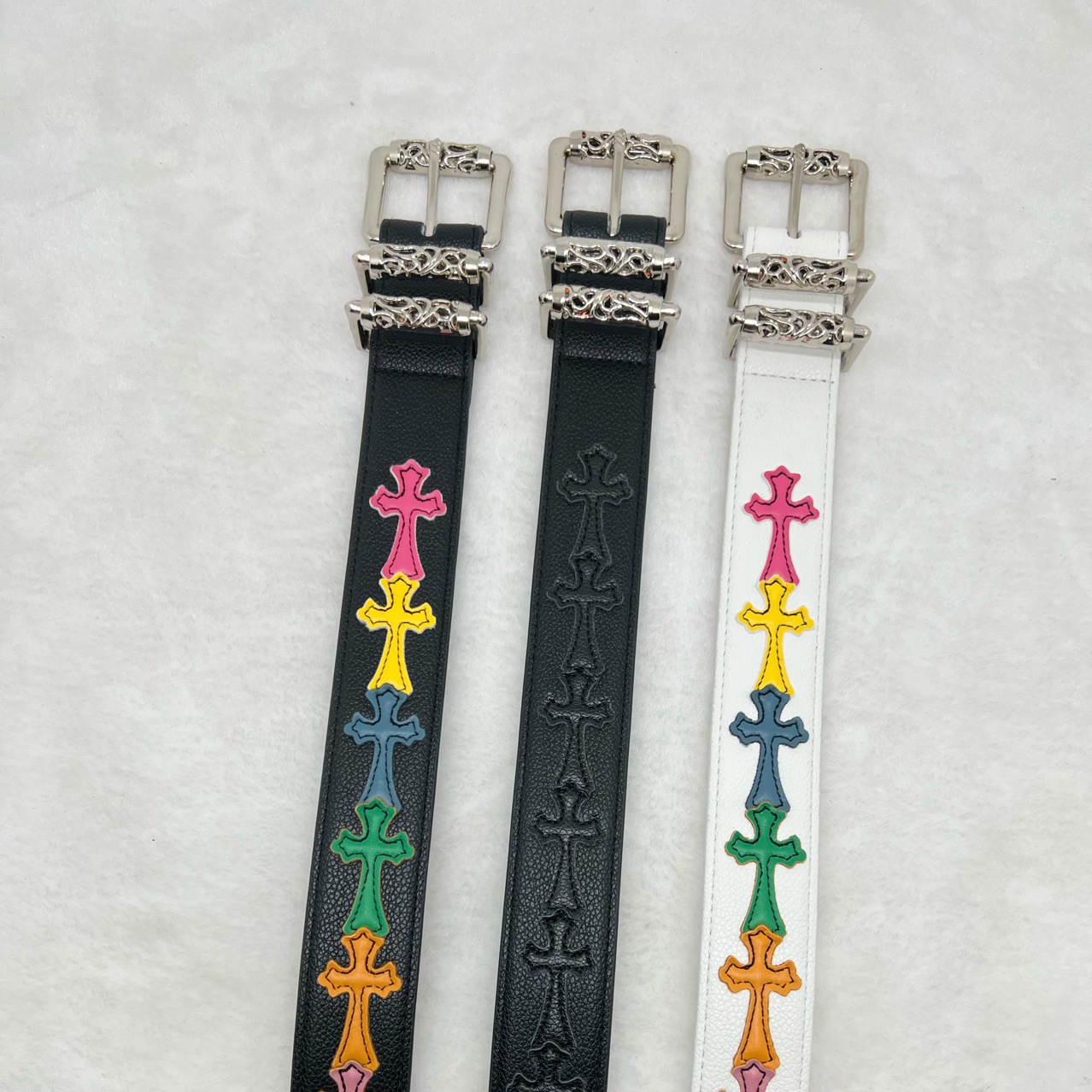 Personalidad patrón de lichi color crox nuevo cinturón masculino y femenino arte juvenil cinturón retro moda vid rodillo diez