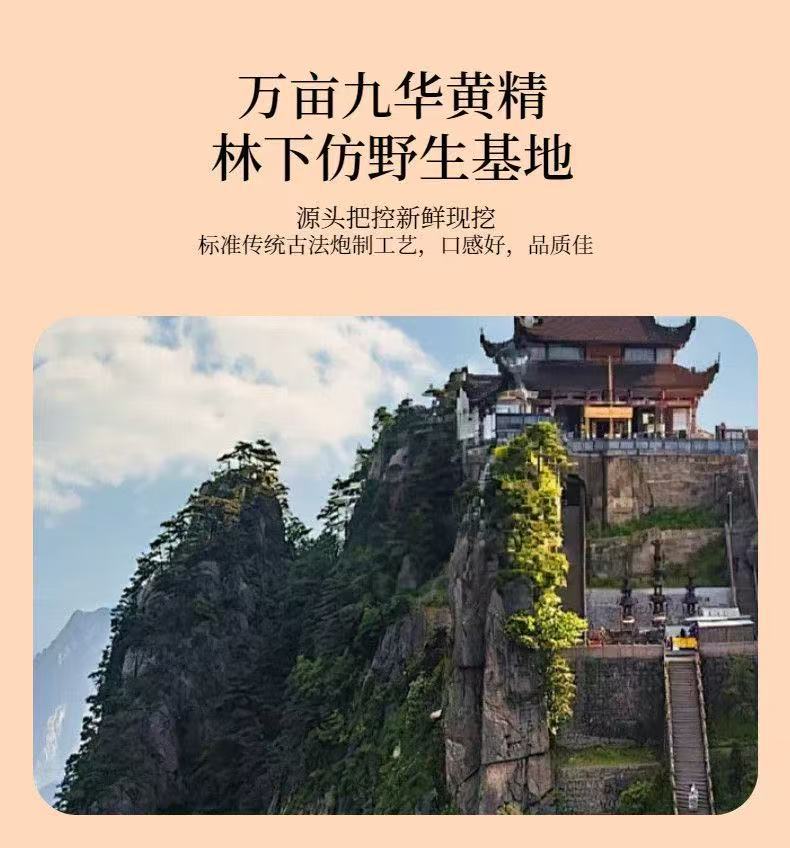 Nine-Steamed Nine-Dried Polygonatum Rhizome Huang Jing 250g Bottle Ready-to-Eat Herbal Snack overview