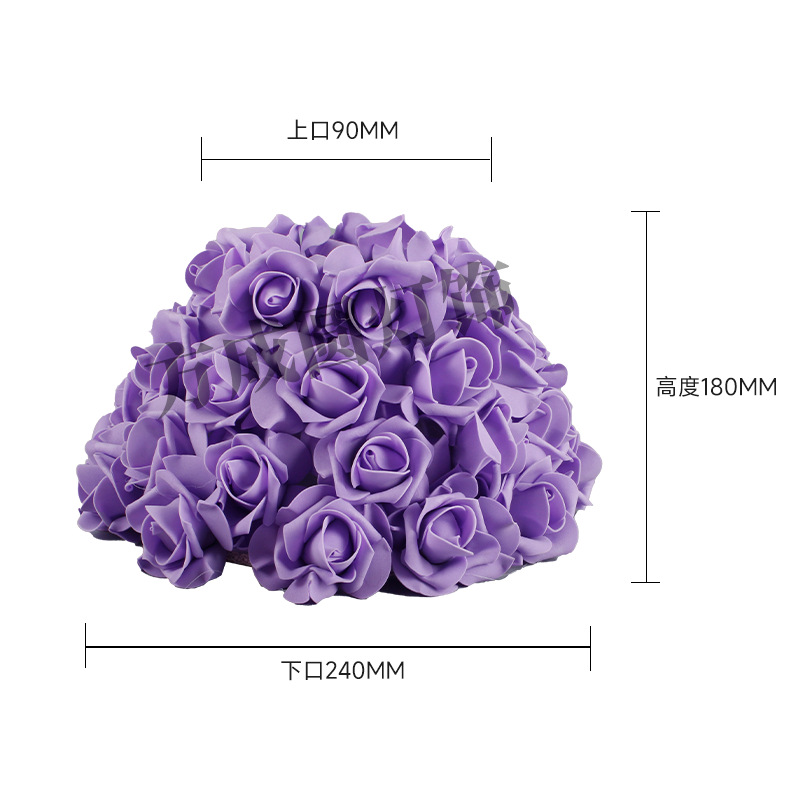 Pantalla de lámpara de bola de flores transfronteriza atmósfera romántica cubierta de lámpara de cabecera de dormitorio decoración de flor de rosa creativa lámpara de escritorio pantalla de lámpara de pie