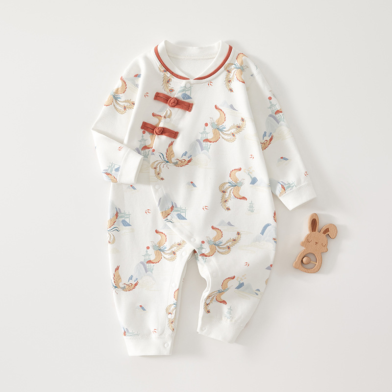 Ropa de bebés de algodón puro clase un bebé recién nacido camiseta de primavera y otoño recién nacido ropa de escalada de verano delgada