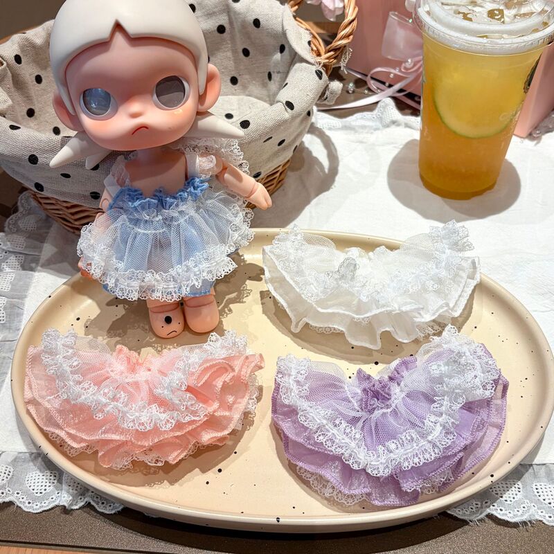 New Sp10Cm Doll Clothes Lace-Trimmed Skirt Princess Dress Cute Dress-Up Outfits for Gacha Dolls New Sp10Cm Doll Clothes Lace-Trimmed Skirt Princess Dress Cute Dress-Up Outfits for Gacha Dolls