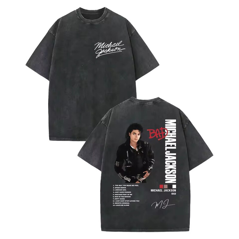 Vintage Washed Michael Jackson Album Poster Graphic T-Shirt Unisex Clothing Rock Fashion T-Shirt Summer Vintage Washed Michael Jackson Album Poster Graphic T-Shirt Unisex Clothing Rock Fashion T-Shirt Summer