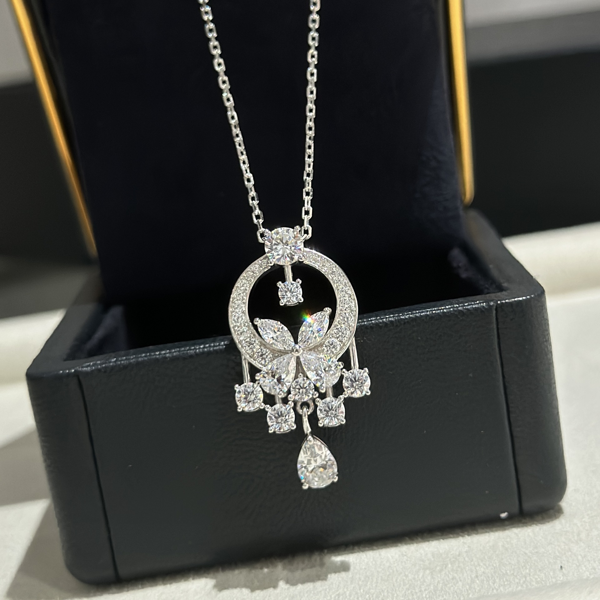 S925 Sterling Kumush Marjon, Bog' Uslubi, Yuqori Zanjirli Kapalak Marjonlarni, Oyoq Bilagi Zanjiri, Nafis va Zamonaviy.