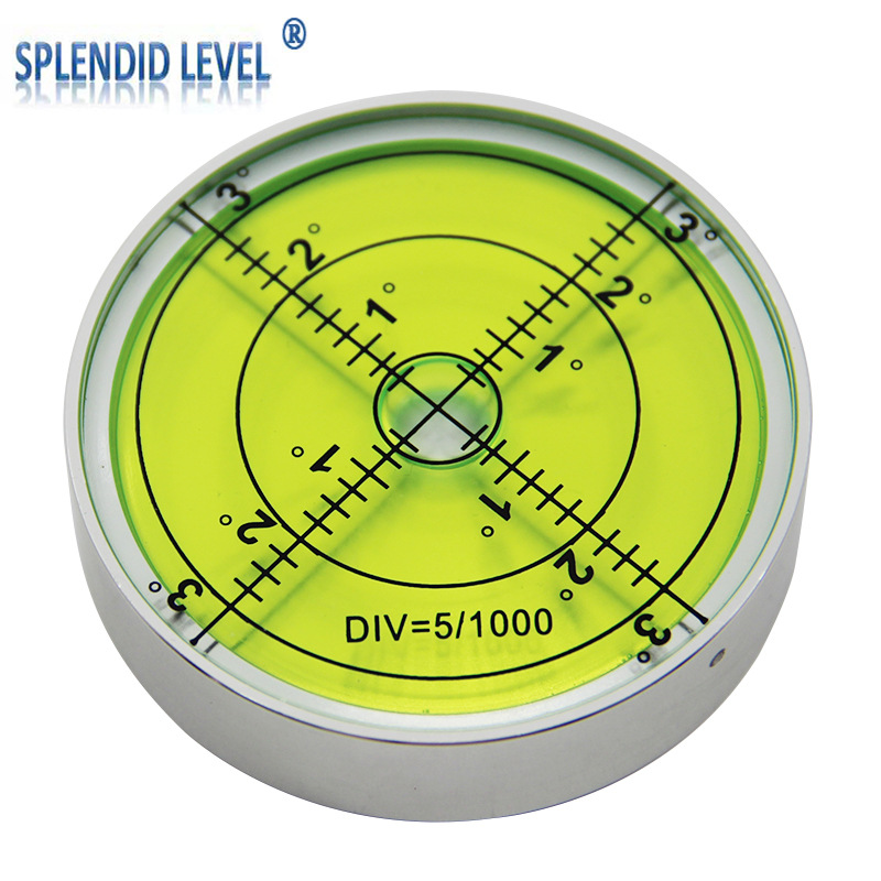 Metal universal level 6015 with mounting holes aluminum portable high-precision level bubble round horizontal bubble