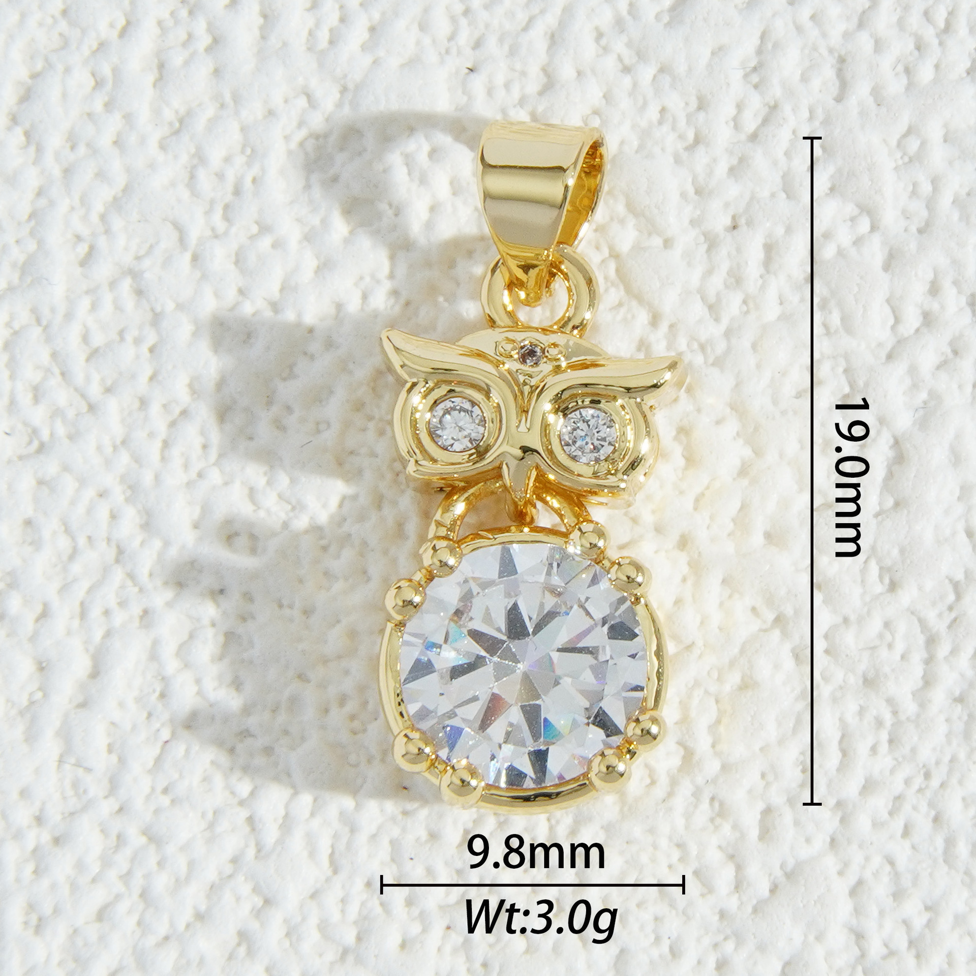 18K oro micro-cristalino accesorios de piedra estrella luna mariposa flores amor colgante DIY collar material pendientes