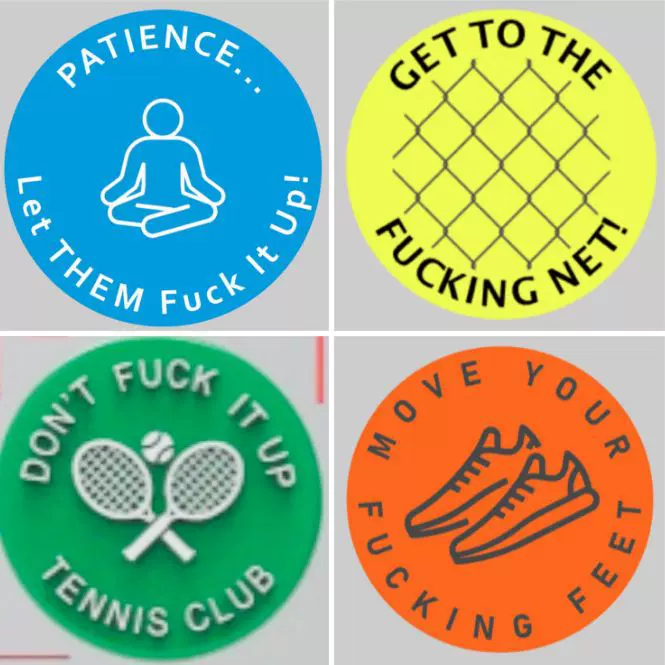 跨境创意新品激发斗志标语网球拍减震趣味标语网球拍硅胶避震器