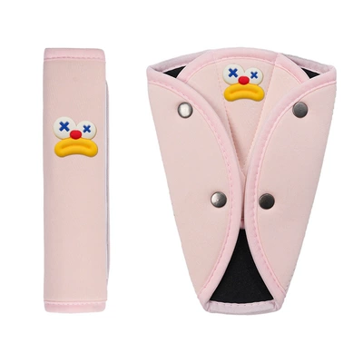 Seat belt shoulder pad — seatbelt shoulder pads for - ice-silk-pink-shoulder-pads-yellow-set-of-two