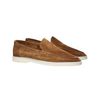 2023 Summer new loafers frosted suede slip-on driving flat shoes men's foreign trade plus size cross-border peas