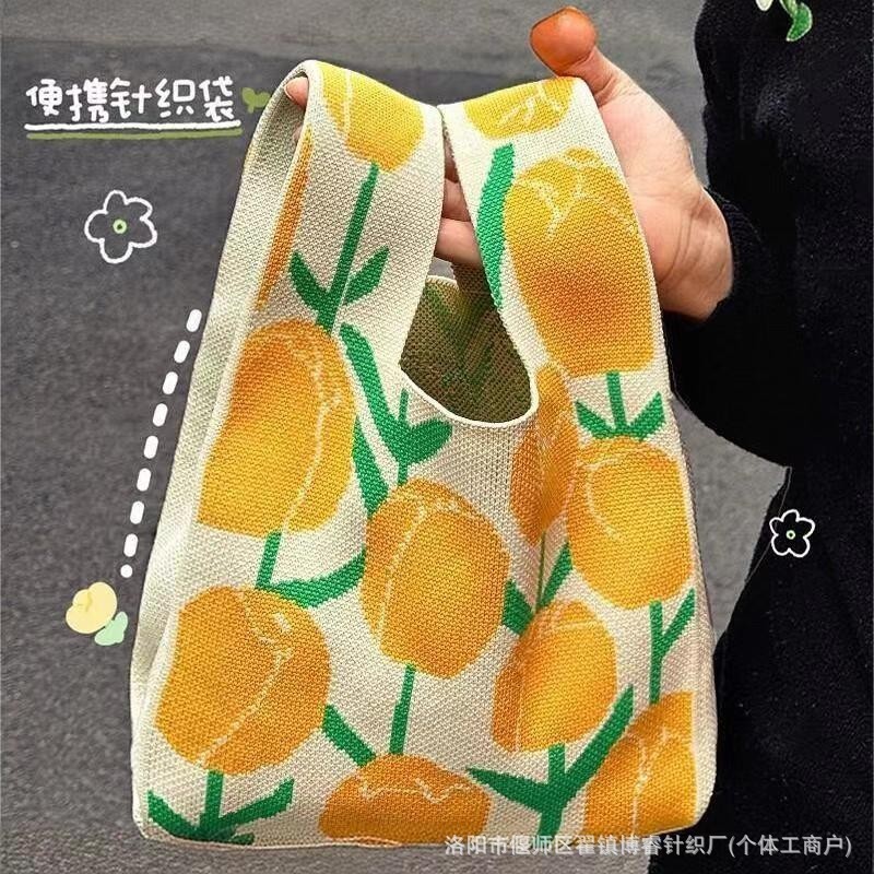 宝宝满月礼品袋针织手提包编织包儿童百日宴礼品袋喜糖袋子包包|undefined