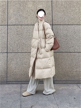 羽绒棉服女中长款2025年新款韩系过膝宽松大码胖加厚羽绒棉外套