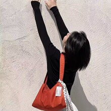 韩国2025夏季新款帆布包大容量包包女单肩包质感通勤包时尚托特包