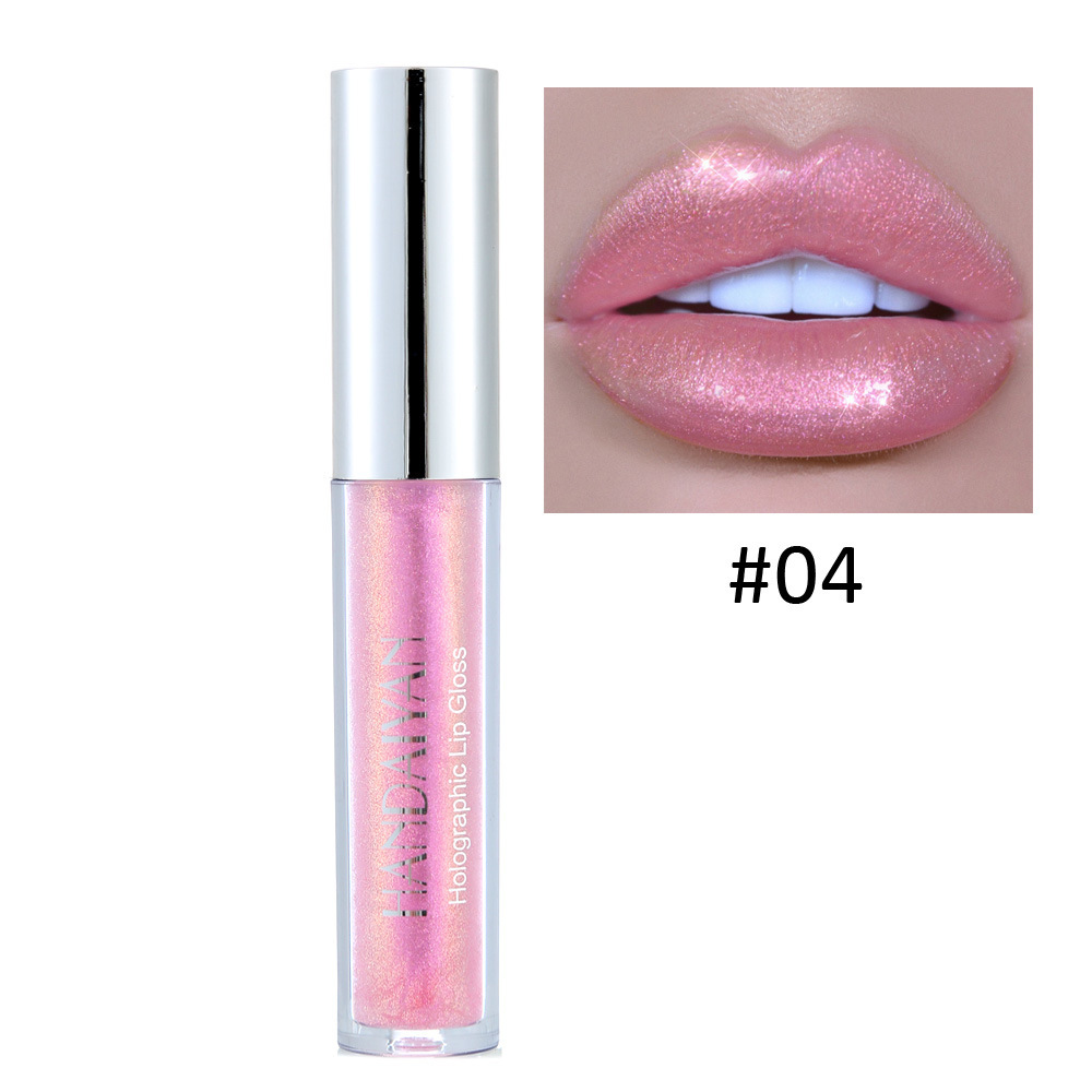 Cross-border Pearlescent Lip Gloss Mermaid HANDAIYAN Long-lasting Moisturizing, Dazzling Bright and Polarized Lip gloss Lip Gloss undefined