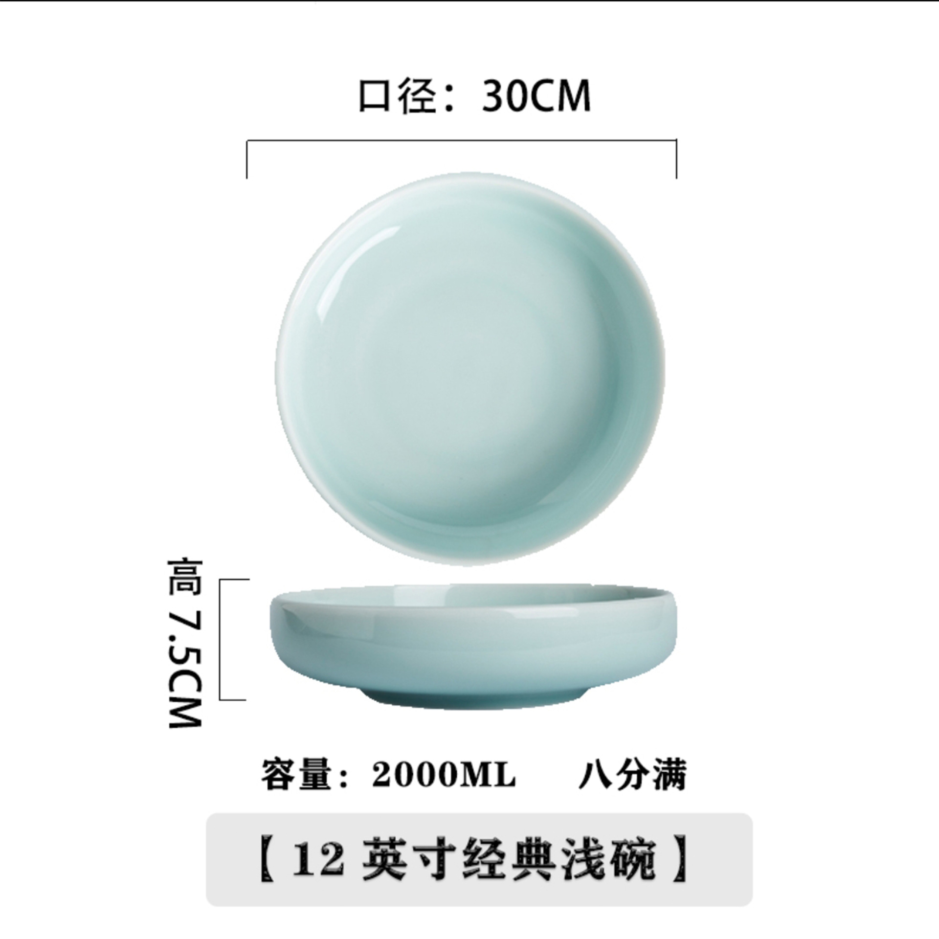 12 "클래식 얕은 그릇