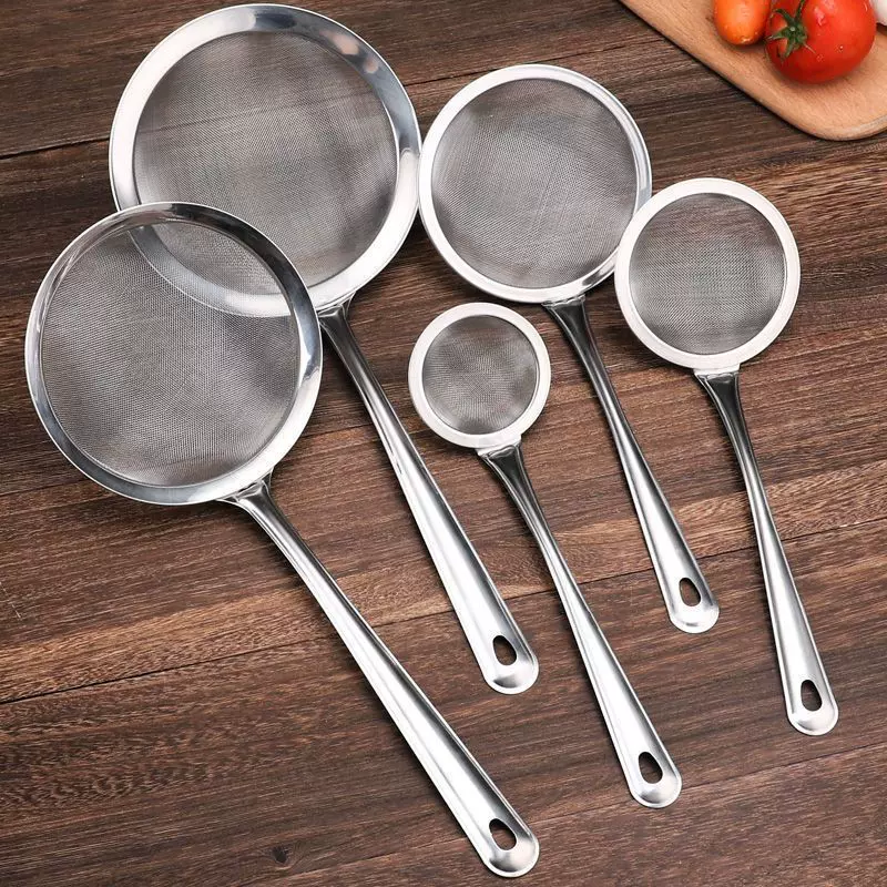 漏勺不锈钢豆浆过滤网果汁芝麻筛家用厨房捞面捞勺超细面粉筛