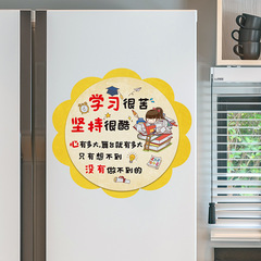 勵志牆貼畫門貼自粘小圖案裝飾貼紙兒童房間臥室布置激勵標語床頭