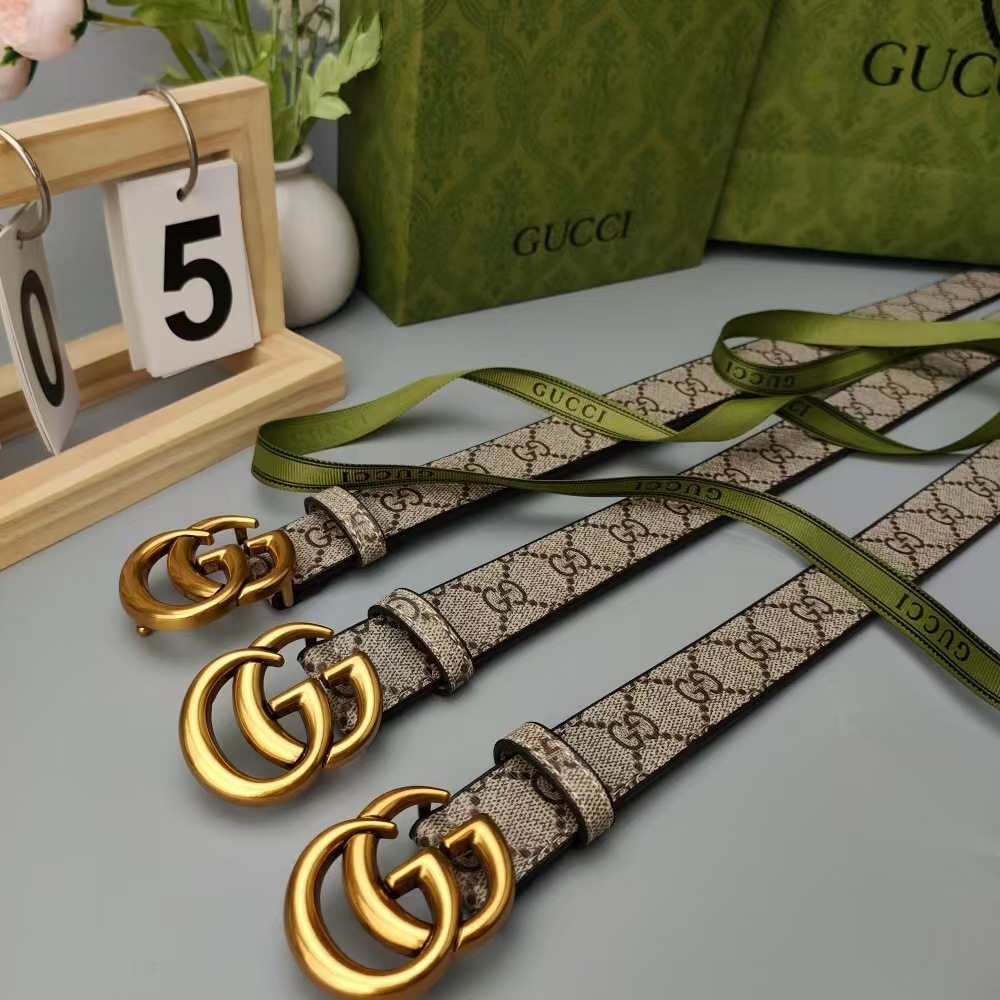 G Brand New Women's Leather Belt Genuine Leather Fashion Simple Belt Versatile Decorative Belt Thin Belt 3.0cm