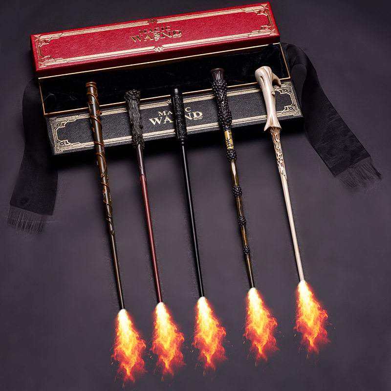 Harry Potter Fire-Breathing Wand, Hermione Fire-Breathing Wand, Voldemort Dumbledore Premium Fire-Breathing Wand