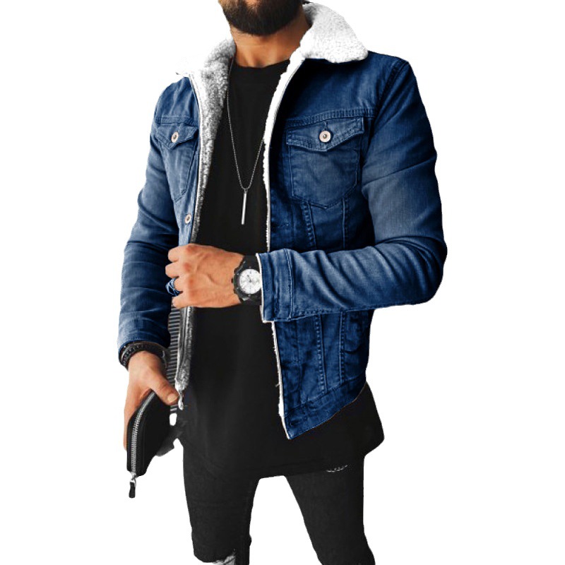 Jacke Lammwolle Stil dicke Denim Herren Winter neue Jacke 2025_voghion.com