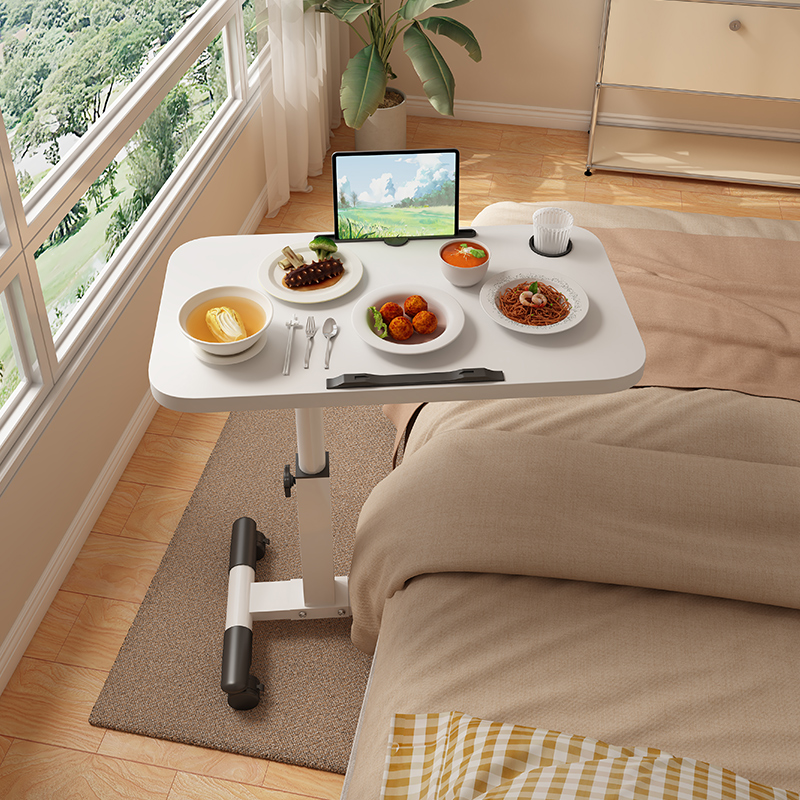 The bedside dining table can move the lifting folding