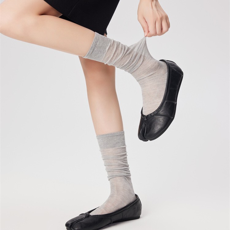 Women's Toe-Separated Socks, Summer Thin Mesh Breathable Sweat-Absorbing Seamless Slouch Socks, Pressure Slimming Two-Toe Socks Women's Toe-Separated Socks, Summer Thin Mesh Breathable Sweat-Absorbing Seamless Slouch Socks, Pressure Slimming Two-Toe Socks