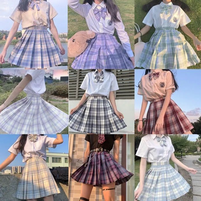 Japanese student pleated skirt