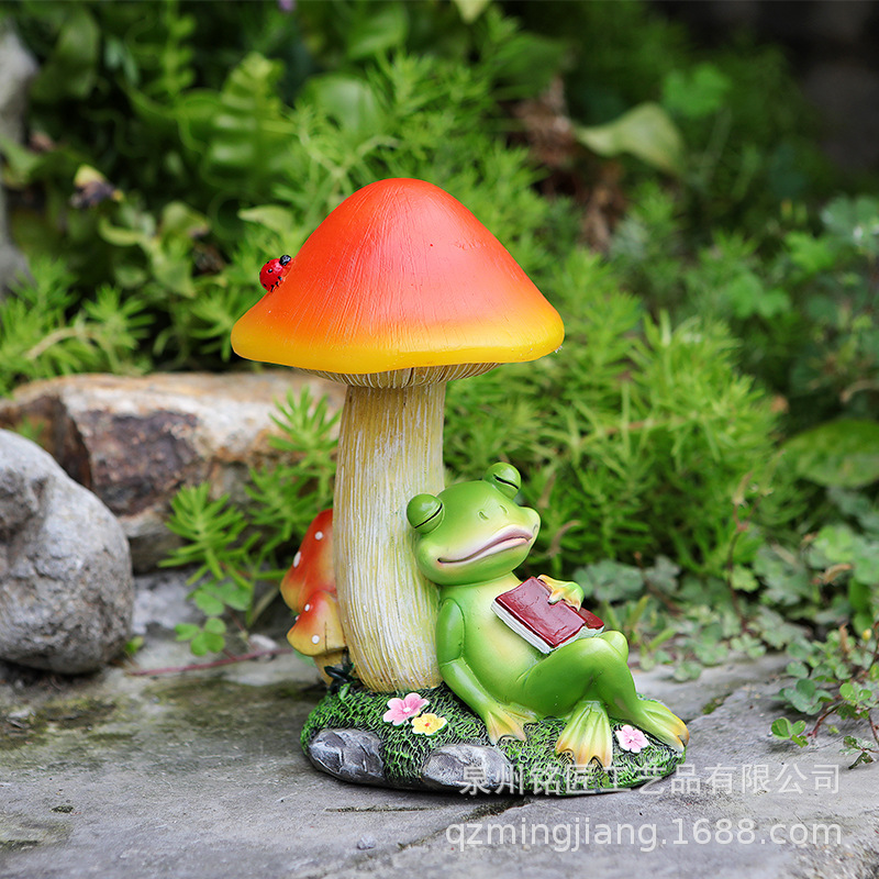 跨境太阳能青蛙灯庭院花园创意摆件灯户外防水装饰灯氛围灯小夜灯