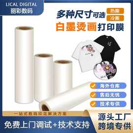 批发双面60厘米dtf白墨烫金画膜冷热撕数码热转印T恤印花