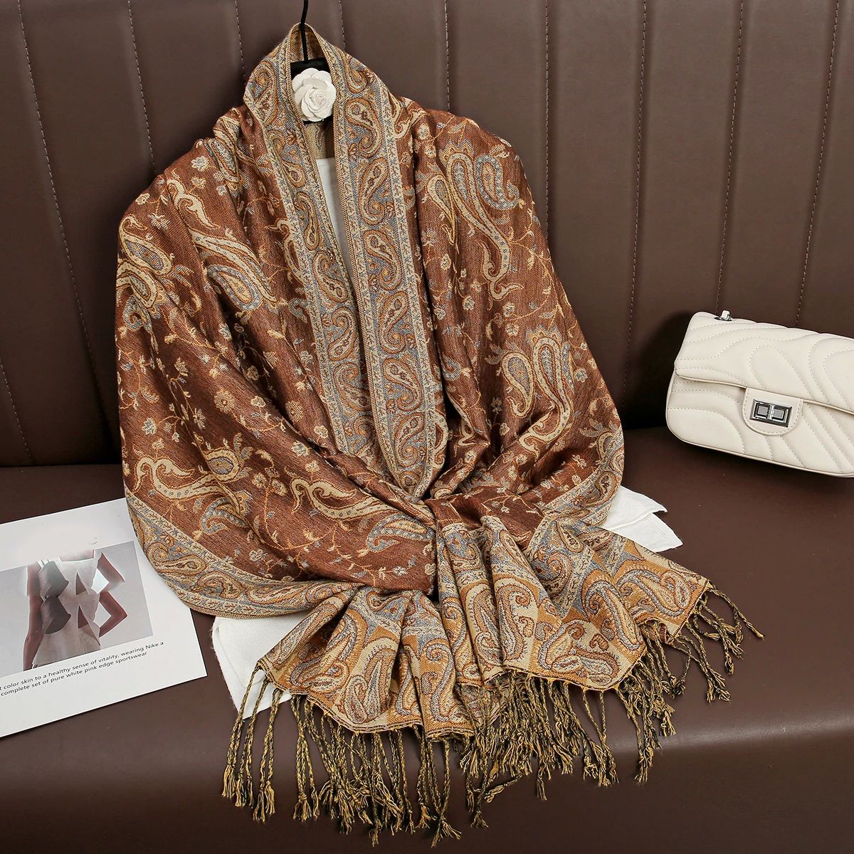 Tassel Blanket Design Thick Pashmina New Winter Warm Shawl W