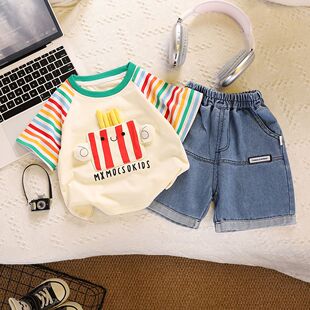 ���ږ|�ρ�����ͯ�b���bBaby boy short sleeved, two-piece set