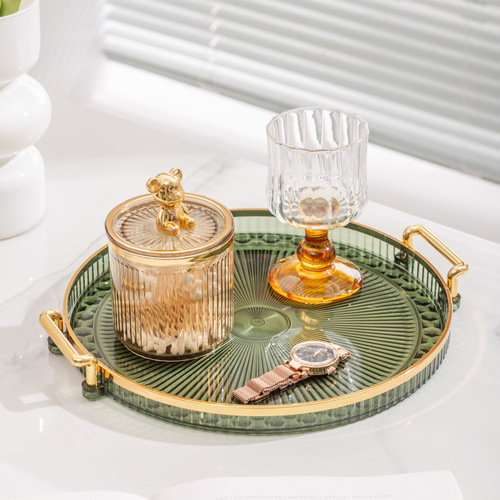 Cross-border high-end fruit plate home living room coffee table fruit and seed snack tray plastic tray high-end snack plate placement plate