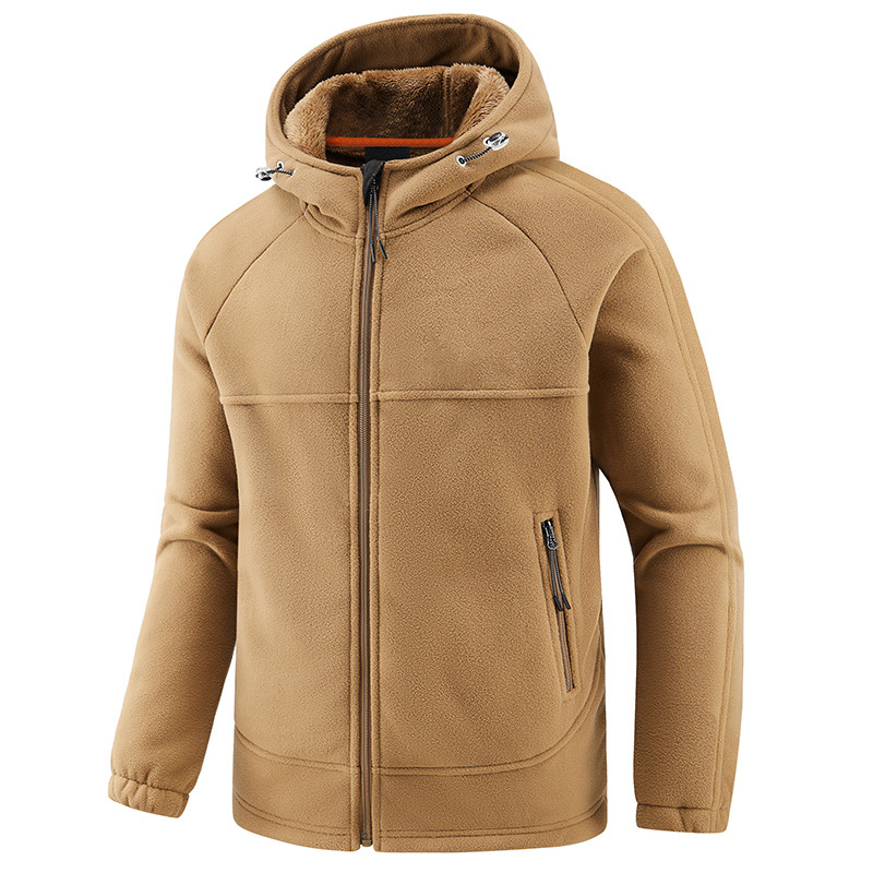 Plus Size 2024 New Men's Fleece Sweatshirt, Sports Hoodie, Fleece Lined Windbreaker, Fleece Liner