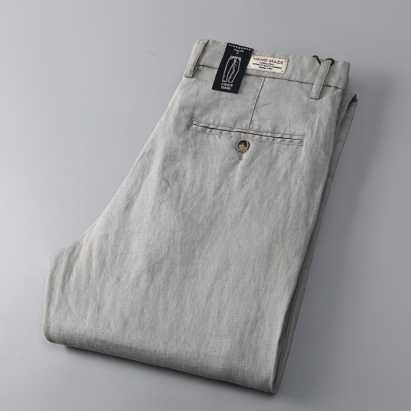 Breathable Cotton and Linen Pants Casual Pants Men's Summer and Autumn High-Quality Pants 2025 New Sports Pants Straight Linen Pants