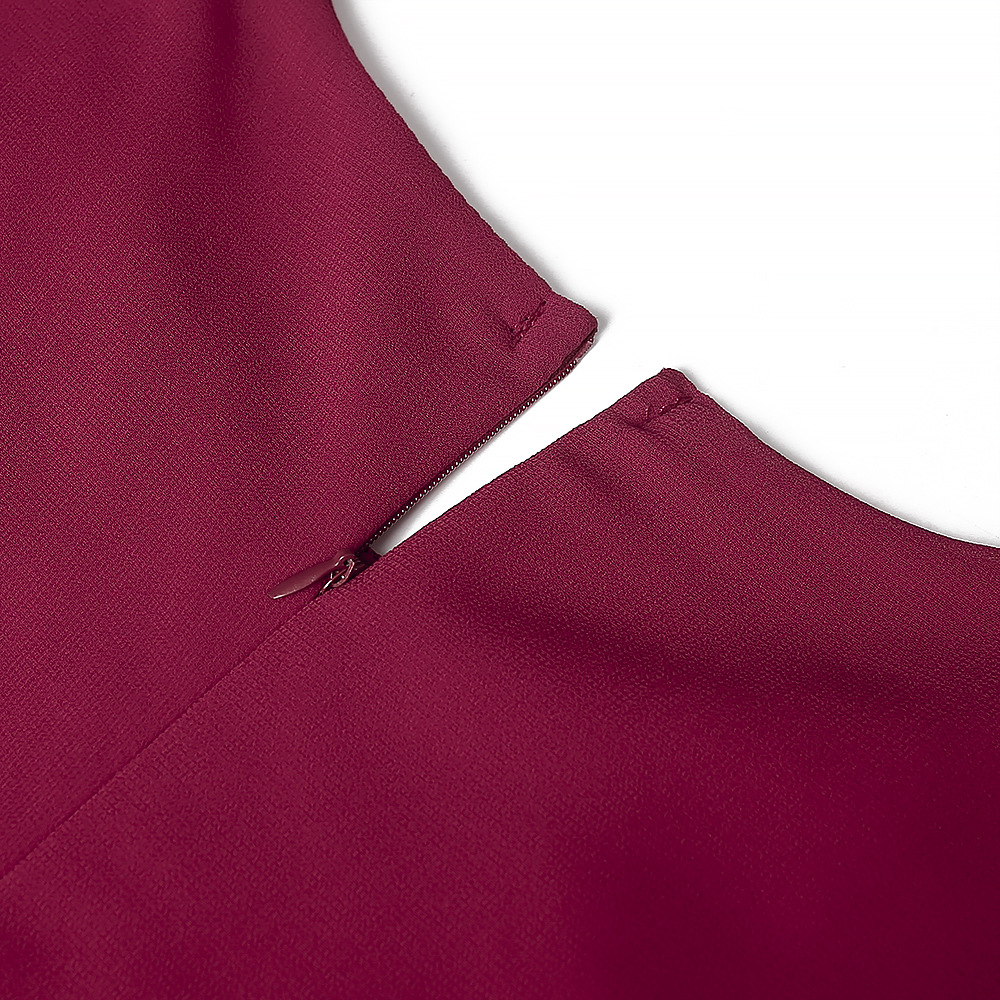 Women's Clothing fashion temperament commuting high waist slimming loose solid color dress _voghion.com