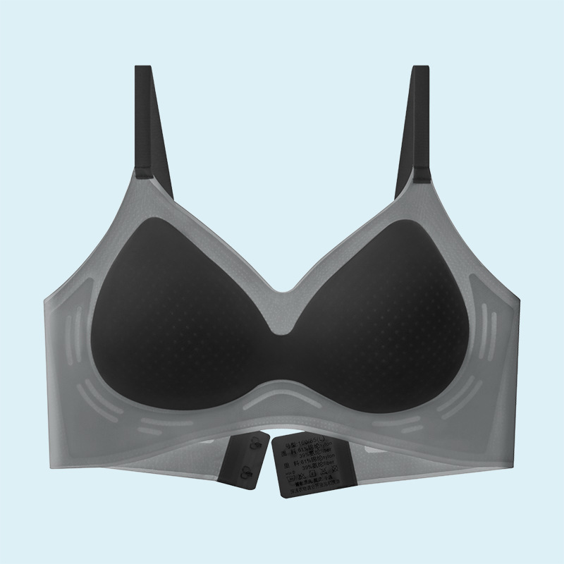 Belleza de verano, ropa interior delgada que no deja marcas, pecho grande, pequeño, sin anillo de acero, hebilla de pecho trasera, sujetador antiflacidez
