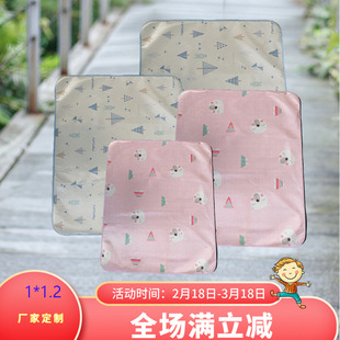 Ice silk printed mat Indian tent four seasons summer cool floor mat cartoon folding soft mat machine washable fabric wholesale