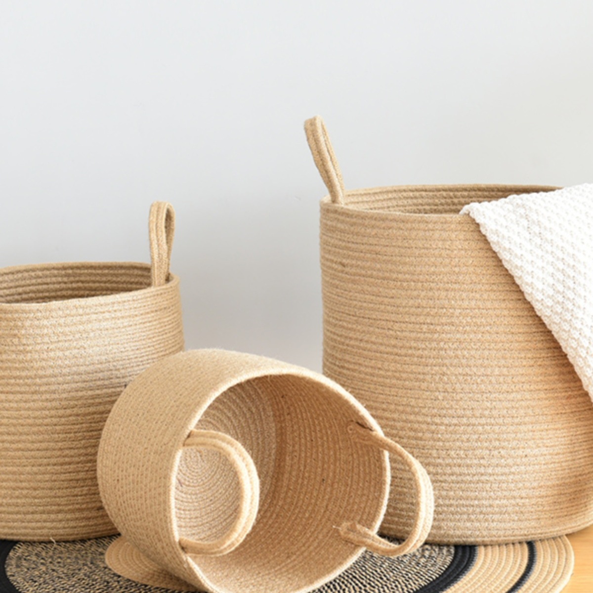 Scandinavian Cotton and Linen Dirty Clothes Basket Toy Storage Bucket Dirty Clothes Basket Foldableing Clothes Storage Basket Laundry Basket Storage Basket