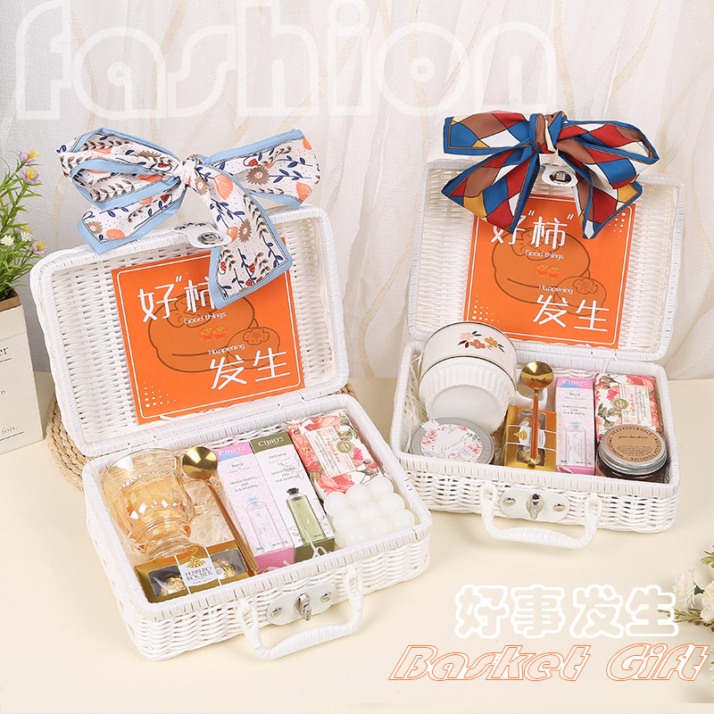 Women's Day Gifts For Women,Practical Souvenirs,Bridesmaids'Birthdays,Weddings,High-end Weddings,High-end Rattan Bamboo Baskets
