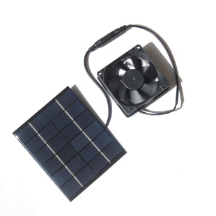 2W solar panel fan solar pet exhaust fan chicken dog cat solar air flow fan