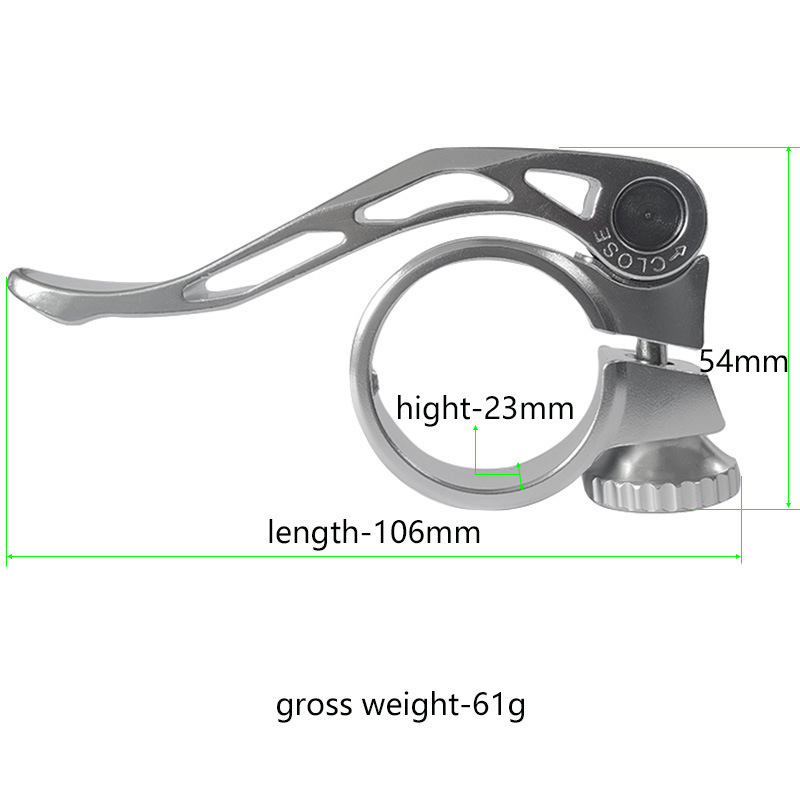 Clip de asiento de desmontaje rápido de mango alargado / clip de asiento de tubo 34.9 mm diámetro interno para tubo de asiento de 30.4-31.6 mm