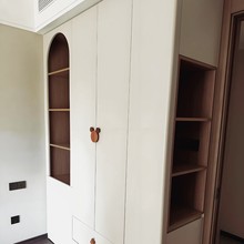 工厂实木原木风客厅大容量家用储物柜 实木置挂衣柜轻奢