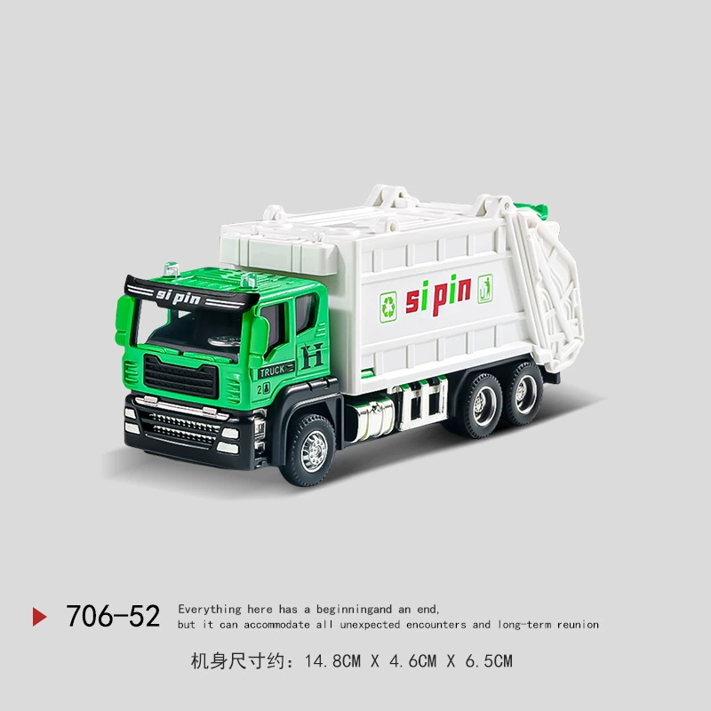 XNS Metal Toy Dump Truck for Kids – Alloy Head Garbage Truck, 17.5 x 9.5 x 11.5 cm, 0.5 kg, multiple alloy head variants