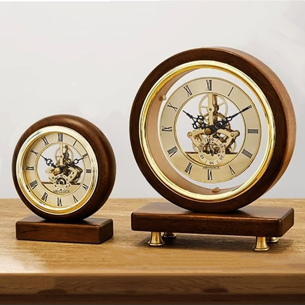 Accesorios de reloj con incrustaciones de metal Movimiento de engranaje de reloj transparente de metal de alta calidad Movimiento de reloj transparente de 126mm