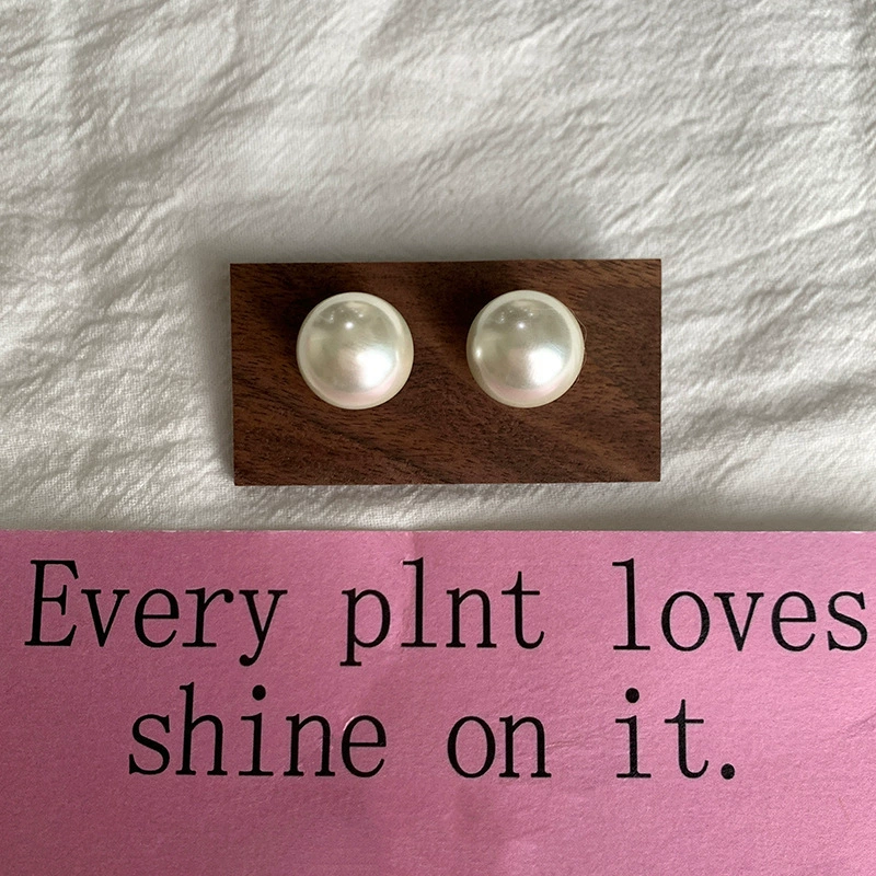 Earrings from pearl, small design ear clips, silver 925 sample