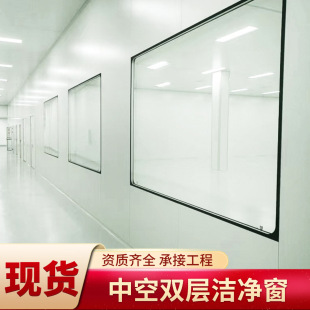 Double-Layer Hollow Observation Window Clean Room Dust-Free Workshop Purification Window Glass Window Corridor Hospital Soundproof Fixed Window