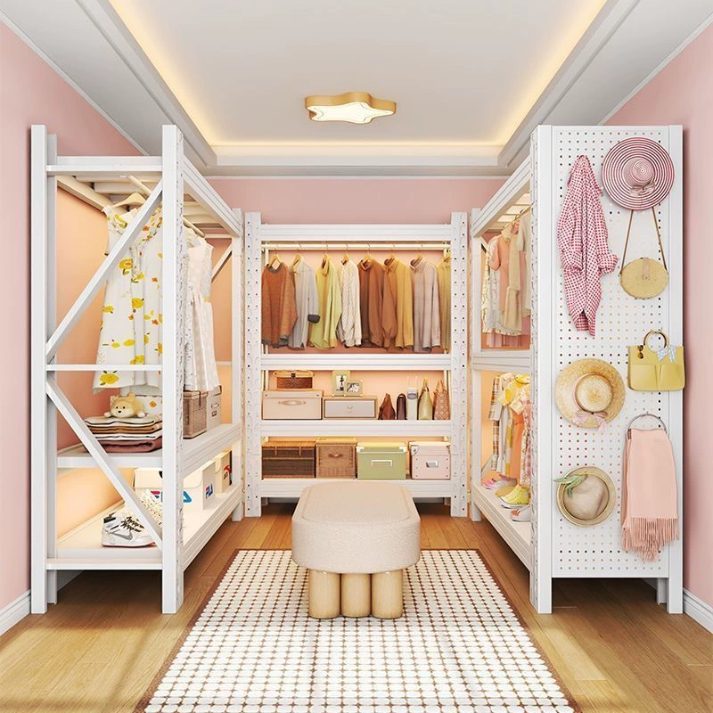 Wardrobe Closet Wardrobe Garment Rack Shelving Unit Freestanding from Yomiego